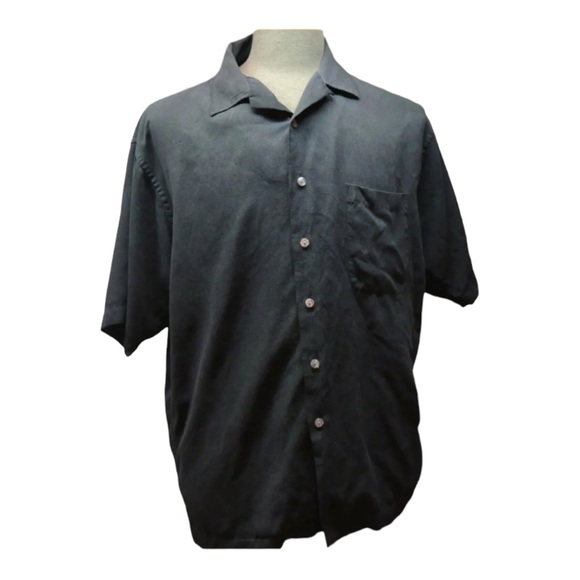 Daniel Gray Size Large /x Large Short Sleeve 100% Silk Men's Shirt - Picture 1 of 6